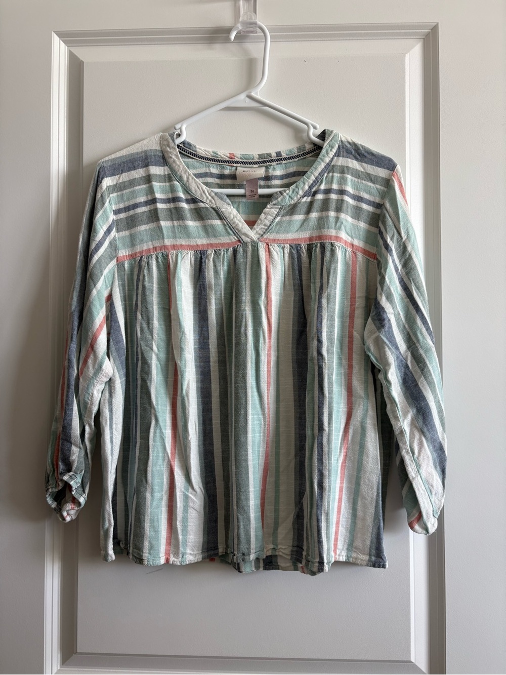 Knox Rose Striped Peasant Top